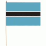 Botswana Hand Held Waver Flag on stick 30x45cm