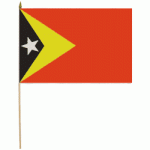 East Timor hand held wavers flag on plastic stick 30x45cm