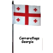 Georgia hand held wavers flag on plastic stick 30x45cm