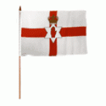 Ireland / Northern hand held wavers flag on plastic stick 30x45cm