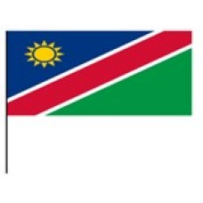 Namibia hand held wavers flag on plastic stick 30x45cm