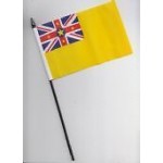 Niue hand held wavers flag on plastic stick 30x45cm