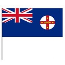 New South Wales state Hand Held Waver Flag on stick 30x45cm
