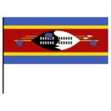 Swaziland hand held wavers flag on plastic stick 30x45cm