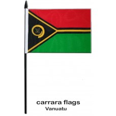 Vanuatu hand held wavers flag on plastic stick 30x45cm