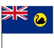 Western Australia State hand held wavers flag on plastic stick 30x45cm