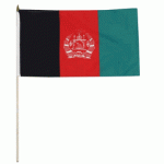 Afghanistan Hand Held Waver Flag on stick 30x45cm