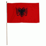 Albania Hand Held Waver Flag on stick 30x45cm