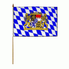 Bavaria with Lion Hand Held Waver Flag on stick 30x45cm