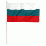 Bulgaria hand Held Waver Flag on stick 30x45cm