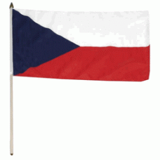 Czech hand Held Waver Flag on stick 30x45cm