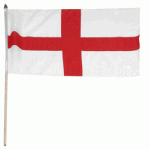 England (St George) hand held wavers flag on plastic stick 30x45cm