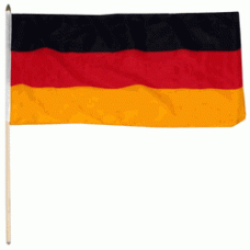 Germany hand held wavers flag on plastic stick 30x45cm
