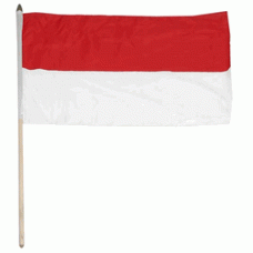 Indonesia hand held wavers flag on plastic stick 30x45cm