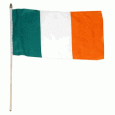 Ireland hand held wavers flag on plastic stick 30x45cm