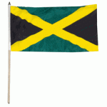 Jamaica hand held wavers flag on plastic stick 30x45cm