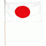 Japan hand held wavers flag on plastic stick 30x45cm