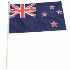 New Zealand hand held wavers flag on plastic stick 30x45cm