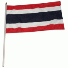 Thailand hand held wavers flag on plastic stick 30x45cm