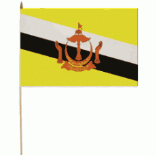 Brunei hand Held Waver Flag on stick 30x45cm