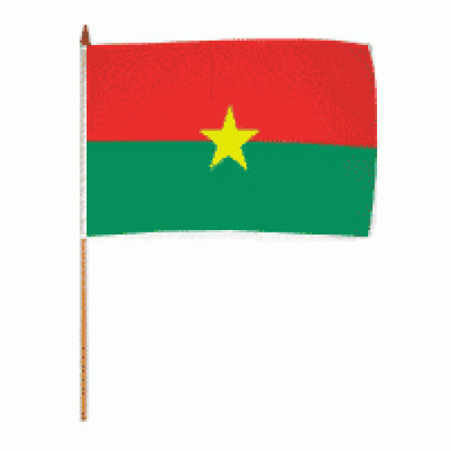Burkina Faso Miniature Small Table Desk Flag 15cm X 10cm