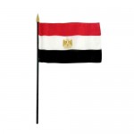 Egypt hand held wavers flag on plastic stick 30x45cm