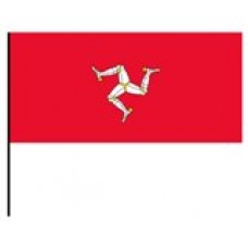 Isle of Man hand held wavers flag on plastic stick 30x45cm