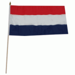 Netherland hand held wavers flag on plastic stick 30x45cm
