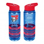 Newcastle Knights NRL Large Team Logo Tritan Plastic Drink Bottle with Bands