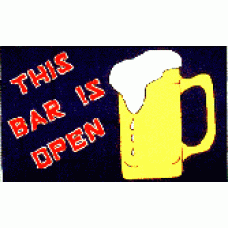 The Bar is Open Flag 150x90cm