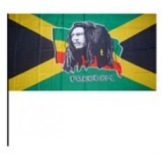 Bob Marley Hand Held Waver Flag on stick 30x45cm