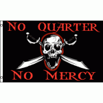 Pirate Scull No Quarter - No Mercy Flag 150 x 90