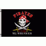 Pirates for Hire NEW FLAG Large Flag 150 x 90cm