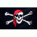 pirate red bandana smaller size 90x60cm