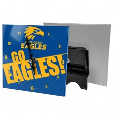 West Coast Eagles AFL Mini Glass Clock
