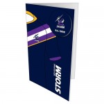 Melbourne Storm NRL BLANK BIRTHDAY GIFT CARD W BADGE AND ENVELOPE