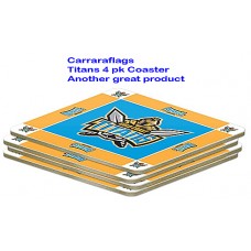 Gold Coast Titans NRL Team Logo Pack Of 4 Bar Accessory Coasters