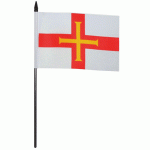 Guernsey hand held wavers flag on plastic stick 30x45cm