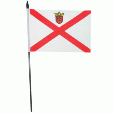 Jersey hand held wavers flag on plastic stick 30x45cm