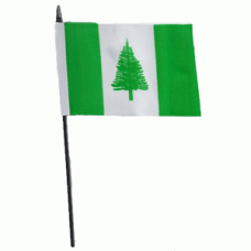 Norfolk Island hand held wavers flag on plastic stick 30x45cm