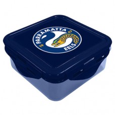 EELS Parramatta NRL Snack Box Plastic Lunch Container