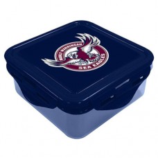 Manly Sea Eagles NRL Snack Box Plastic Lunch Container