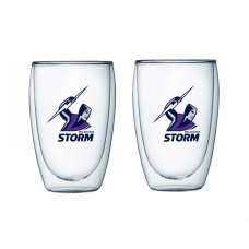 Melbourne Storm NRL DOUBLE WALL GLASSES 2PK 