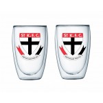 St Kilda Saints 2PK , AFL Double Wall coffee Glass