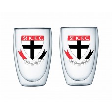 St Kilda Saints 2PK , AFL Double Wall coffee Glass