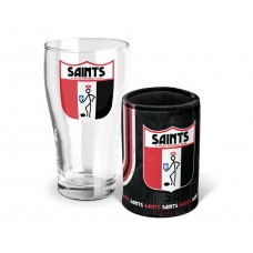 St Kilda Saints AFL Heritage Pint Glass and Can Cooler