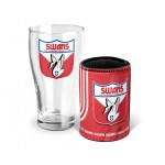 Sydney Swans AFL Heritage Pint Glass and Can Cooler