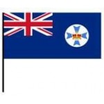 Queensland state Hand Held Waver Flag on stick 30x45cm