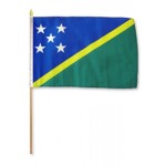 Solomon island hand held wavers flag on plastic stick 30x45cm
