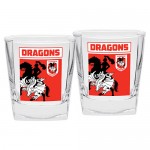 St George Dragons logo Design full colour Spirit Glasses value 2 per set